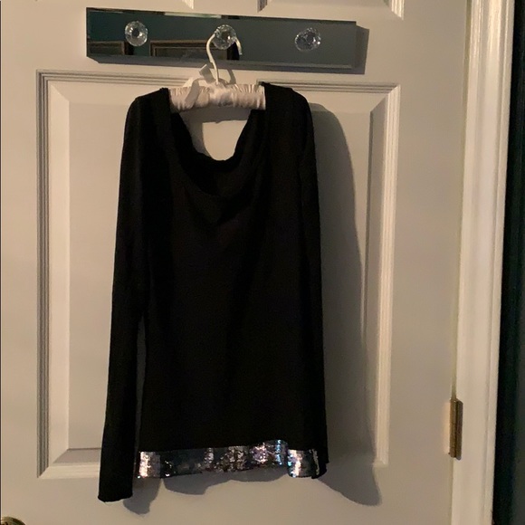 Black long sleeve top with bling - Picture 6 of 6